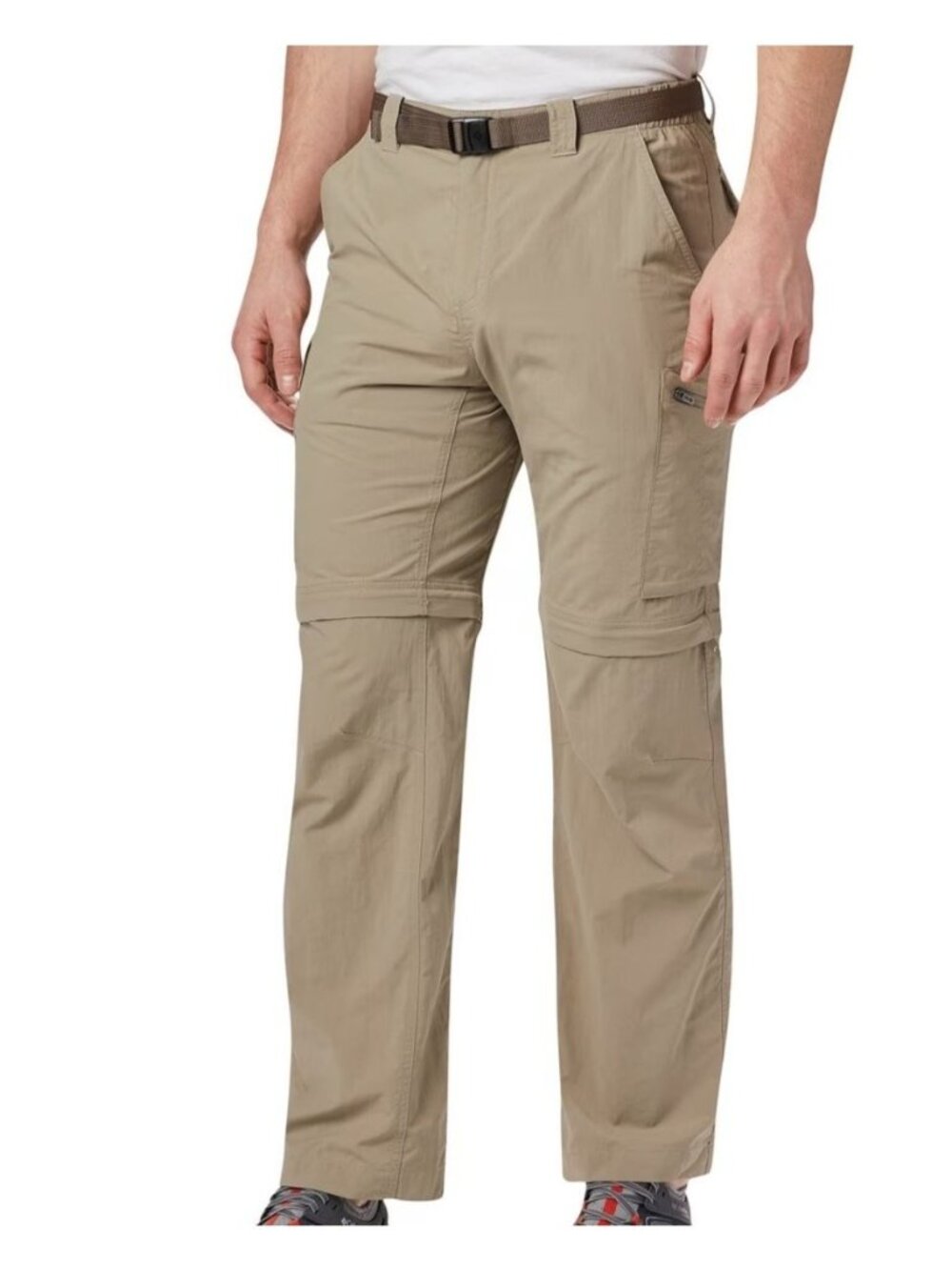 Columbia Men's Silver Ridge Convertible Pants Khaki Tan Cargo Omni-Shade 38x30